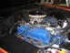 1973 Ford Bronco - Close-up of a Ford V8 engine, likely from an older truck or SUV.