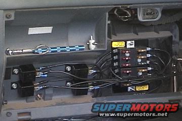 wiring.jpg Wiring for the switches that is hidden behind the glove box. 