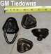 GM Cargo Tiedowns (all steel), each with T50 10mmx1.50 bolt