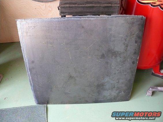 Gray metal panel with rough edges