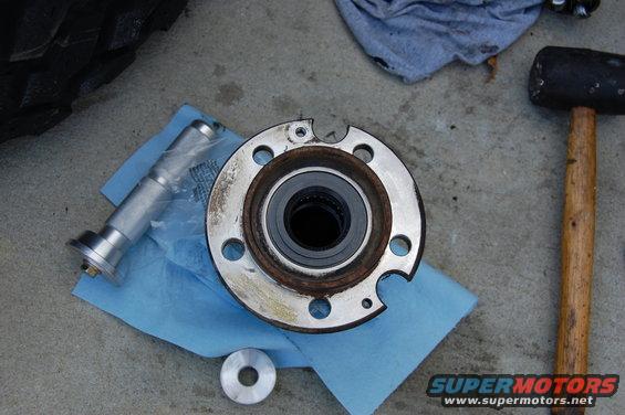 New spindle bearing and seal driven in.