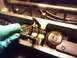 1987 Jaguar XJ6 - Removing lower half of cam bearing with pick tool.
