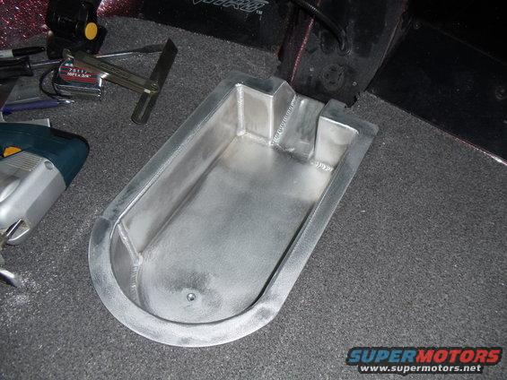 Aluminum foot control tray with welded seams