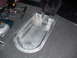 1993 Tracker Tournament - Custom aluminum foot control tray, likely for a boat or vehicle interior.