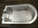 1993 Tracker Tournament - This custom aluminum foot control tray features visible welding and a central drain hole.