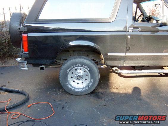 Here&rsquo;s a picture with the tire back on, I was surprised at the amount of lift it gave me
