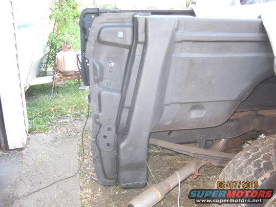 Just a note:  Make sure you have measured the distance from some point on the side of the truck to that back edge.  If it isn't the same with the new piece in, the new 1/4 wont fit properly and the tail gate won't line up with the cap properly. 