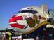1984 Ford Bronco II - An airplane is decorated with a festive Santa Claus theme, complete with a sack of presents.