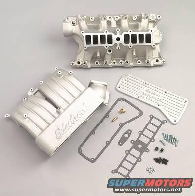 Edelbrock Performer intake manifold kit with gaskets and hardware