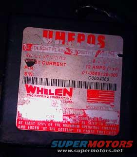 Whelen Engineering Company label with part number 01-0669129-000