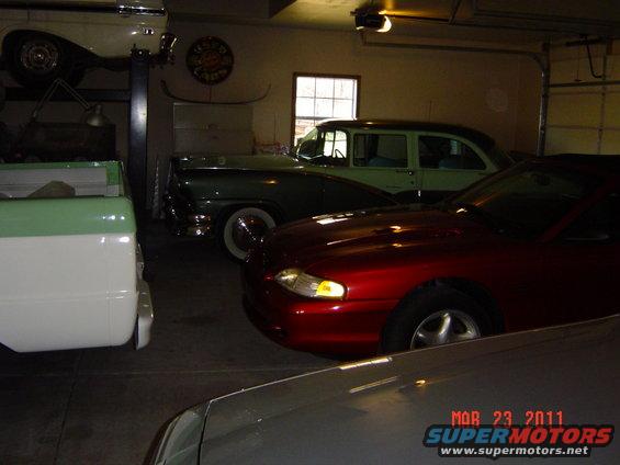 dsc02300.jpg I the garage with the rest of the fleet of Fine Fords.  Have clocked about 10 miles.  Runs and drives great.
Only minor adjustments left to make besides installing door panels and sun visors when they arrive.  Over 1200 hours in the project not to mention $$$$.