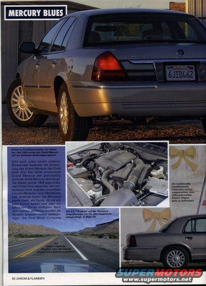 Rear view of a silver Mercury Grand Marquis on a gravel surface. License plate reads 6JID462