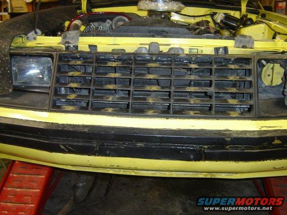 after sanding, where i cut out the grill.
