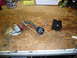 1975 Ford Ranchero - A close-up view of an automotive electrical switch and its associated wiring harness, laid out on a workbench.