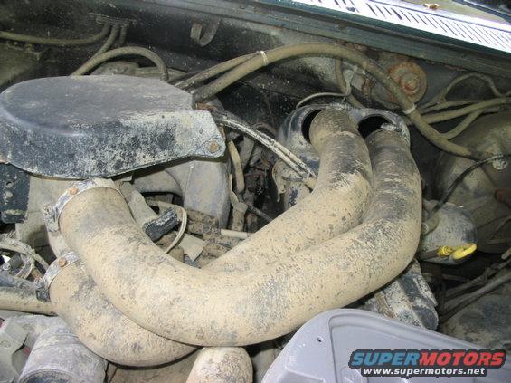 this is a transplanted 302 from a 91 F250 .. airbox is right on top of valve cover