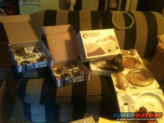 Differential parts in boxes on a couch