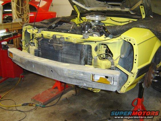 pulled the 1979  yellow bumper off and getting ready to test fit the 1980 front bumper