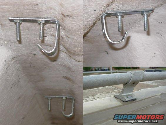 52camperhooks.jpg These hooks addressed 3 issues:
- the bolts that hold the roof rack on needed plates
- the roof rack bolt holes needed to be sealed tight so water doesn't wick into the fiberglass, and
- hooks are always useful, and these keep scalps away from the bolts, which were left long for future mods.
The roof rack is now strong enough to lift the camper shell.

SOLD
1997 Chevy K3500 Silverado 205Kmi 4WD 1-ton dually

E-mail me thru my profile here or search CraigsList Memphis.
NEVER WRECKED - NO MAJOR REPAIRS
Most service was done at the dealership.
- 6.5L TurboDiesel (no smoke/leaks/rattles/squeaks)
- 4L80-E
- 4.10 PosiTrac
- Light Autumnwood (camper matches)
- tilt cruise cassette PW/PL/PM/RKE
- leather steering wheel & shifter
- autodimming compass RV mirror
- single 34 gal tank
- new Curt Class V hitch receiver 
- factory skid plates (no scars)
- 7 Michelin X-Radials LT225/75R16
- 2 new batteries 2012 with stainless studded terminals

New Dorman LLT FSD 2013
Reman HydroBoost 2012
New injection pump 2010
New drivebelt 2010
New driver's inside door handle 2012
Trans flush 2010
New rear brake cylinders & shoes, axle seals 2010
New A/C compressor
New master cylinder 2009
New vacuum pump 2005
Ball joints & pitman arm 2004