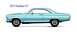 2008 Ford Crown Victoria - A light blue 2013 Fairlane GT coupe is shown in a side profile view against a white background.