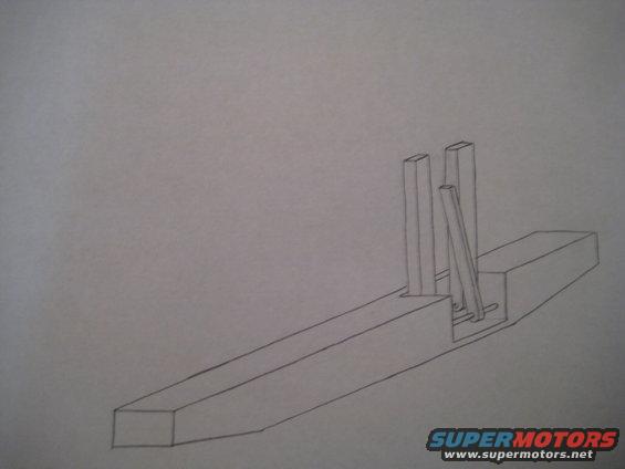 drawing of a trailer hitch assembly