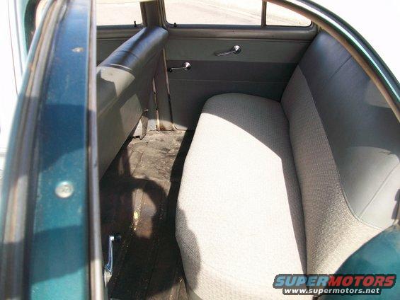 1952 Ford Mainline interior rear seat and door panel