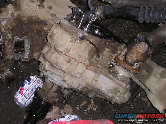 Transfer case and transmission parts with a beer can