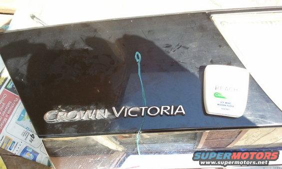 1998-ford-crown-victoria-tricky-vicky-removing.jpg A friend suggested using dental floss to remove emblem..it worked great