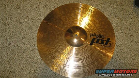 Bronze Paiste PST5 18" Rock Crash cymbal on carpet