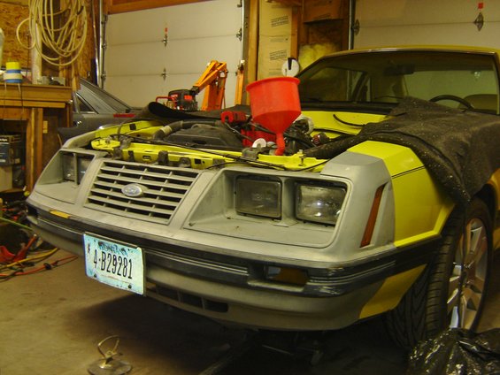 here the loner 1984 front bumper i installed so to have the aligment done.