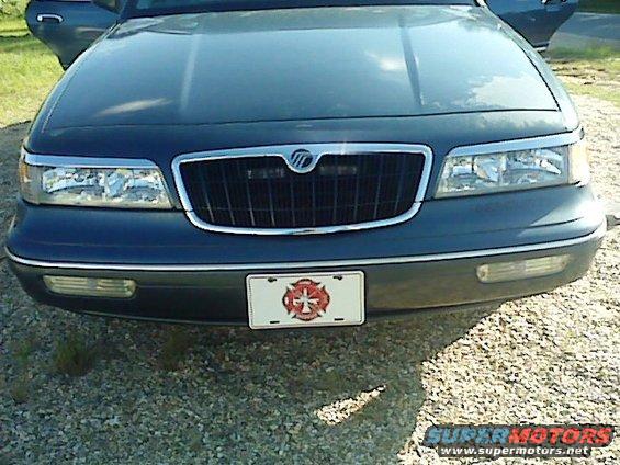 merc-with-grille-strobes-installed.jpg Installed Strobes in grille on Merc