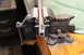 1991 Ford Bronco - A gun barrel is secured in a vise, ready for work.