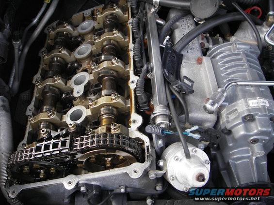 z3cams.jpg the valve cover gasket started seeping enough to smoke on the exhaust at times so here we are doing the deed