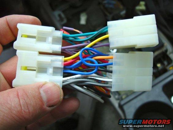 Wiring harness connectors with colorful wires