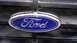 1984 Ford Bronco - Close-up of the Ford emblem on the grille of a 1984 Ford Bronco.