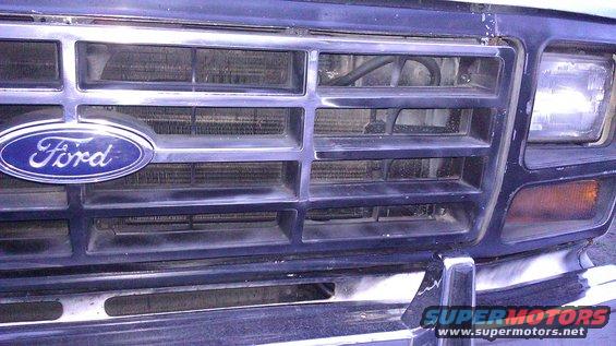 Front grille and headlight of a 1980s Ford truck