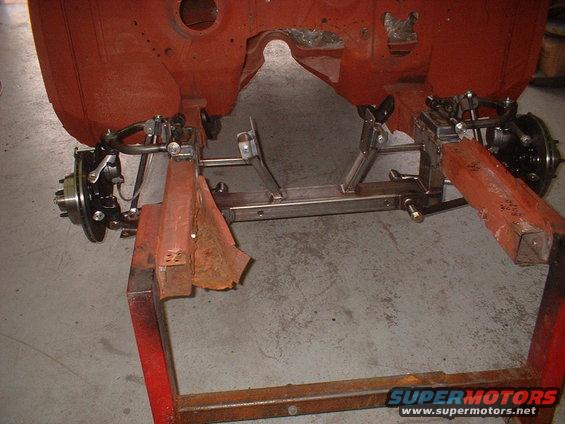 I still have to trim the rt side frame rail where it is all messed up. Will do that when I disassemble the front end to finish welding & painting.