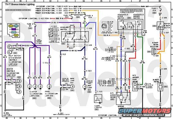 1976 Ford Bronco Tech Diagrams Picture