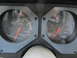 1985 Ford Mustang - Dashboard gauges for a 1985 Ford Mustang, showing RPM and MPH readings.