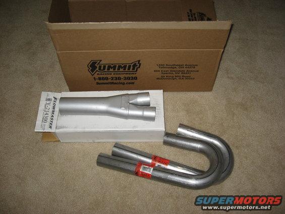 img_0114.jpg flowmaster scavenger 2.25" - 3" collector 
p/n  y214300

dynomax 2.25"  mandrel bends 
p/n  42321