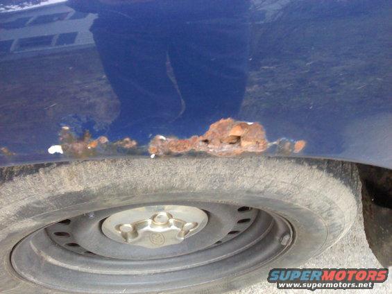 ahhh! rust hole.