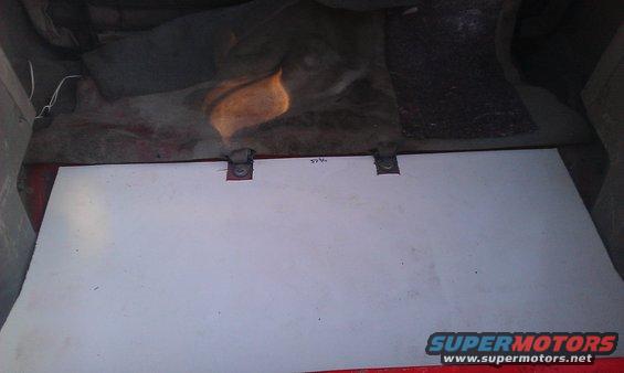 Interior cargo area with white panel and visible text '3756'