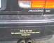 1994 Ford Bronco - A bumper sticker displays a haiku about haikus, followed by the word 'Refrigerator'.