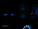 1979 Ford F-150 - Interior view of a vehicle's dashboard gauges illuminated with blue LED lights.
