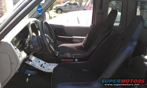 1992 Ford Ranger interior showing racing seats and dashboard with steering wheel