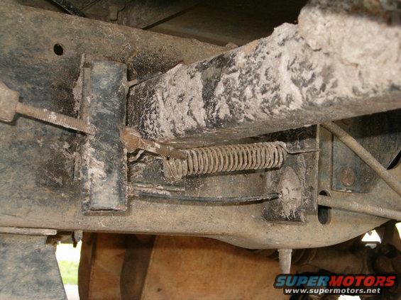 Rockrail mounting bracket with a spring attached to a metal frame