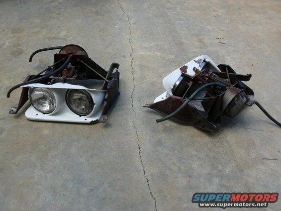 1976 Chevrolet Corvette headlight assemblies, front view