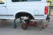 Started with the rear end. Got the leafs and rear brackets off. Painted the brackets black.