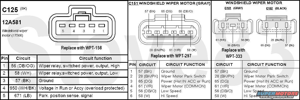 Ford escort wiper motor wiring diagram #2