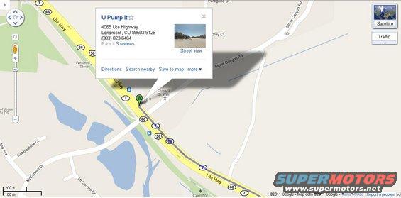 Google Maps screenshot showing U Pump It business location