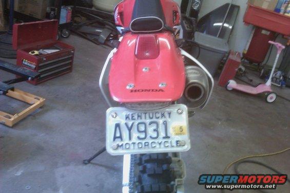 Motorcycle rear with Kentucky license plate AY931 MOTORCYCLE